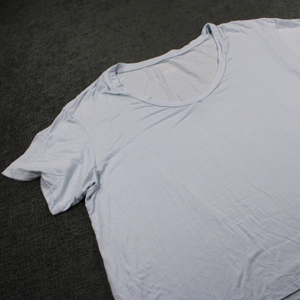 American Eagle Soft & Sexy V-Neck T-Shirt Light Blue Short Sleeve Modal Blend S
